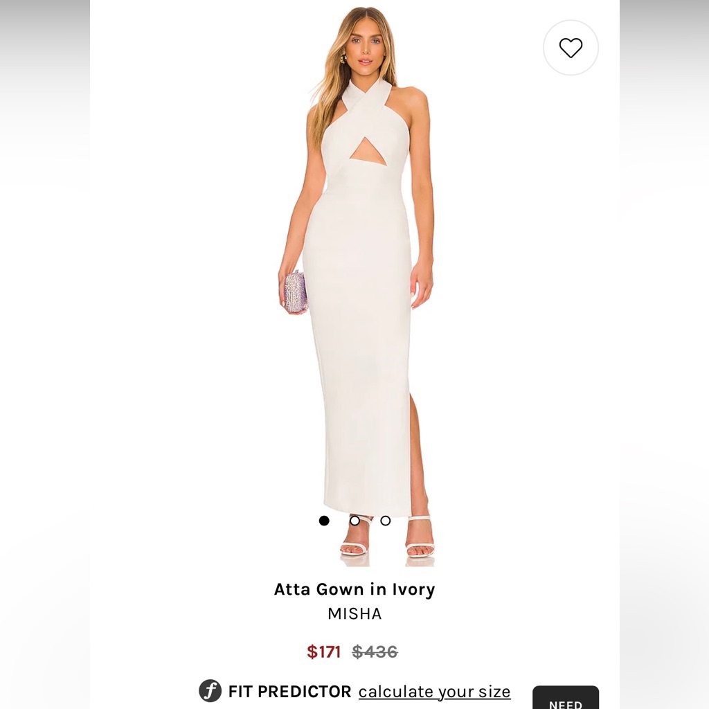 Misha Ivory Gown For Bridal Events. Size 6 Never Worn With Tags